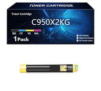C950X2KG C950X2CG C950X2MG C950X2YG Cartouche de Toner de Remplacement Compatible pour Lexmark C950 X950 C952 X952 X954 C950de X952dte X950de X954dhe Imprimantes ,Y-1 pcs