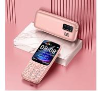 C99 4G Feature Phone 2.4 pouces 1500mAh Lampe de poche Double SIM MP3 Rose