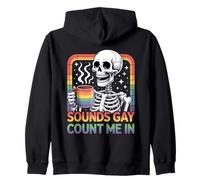 Ça a l'air Gay, Compte-Moi dans Le café Skeleton Pride Sweat à Capuche