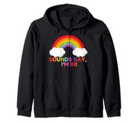 Ça a l'air Gay, Je suis partante ! Arc-en-Ciel LGBTQ+ Funny Pride Sweat à Capuche