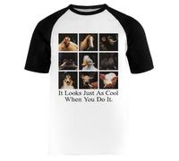 Ça A L'air Tout Aussi Cool Quand Vous Le Faites T-Shirt de Baseball Blanc à Manches Courtes Tee Écologique White Baseball T-Shirt Short Sleeve Tee