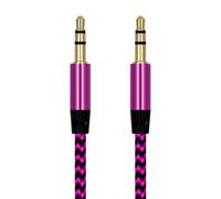 CÃ¢ble Audio Jack en Nylon de 1m, 3.5 Mm Ã 3.5mm, cÃ¢ble Aux mÃ¢le Ã mÃ¢le, prise dorÃ©e pour haut-parleurs d'ordinateur de tÃ©lÃ©vision