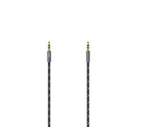 CÃ¢ble audio, jack mÃ¢le 3,5 mm/con. mÃ¢le, stÃ©rÃ©o, mÃ©tal., dorÃ©, 1,5 m