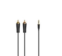 CÃ¢ble audio, jack mÃ¢le 3,5mm - 2 fiches RCA mÃ¢les, stÃ©rÃ©o, dorÃ©, 3 m
