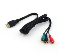 CÃ¢ble de connexion pour composant vidÃ©o Hdmito3, compatible HDMI, 3-RCA 3 RCA, fil Hub, vente en gros, connecteur dorÃ©