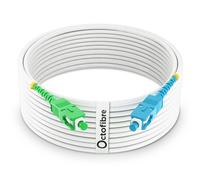 Ca¿ble Fibre Optique Freebox - 15m - Renforce¿e avec Blindage Kevlar - Rallonge/Jarretiere - SC APC vers SC UPC - Garantie 10 Ans