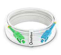 Ca¿ble Fibre Optique Freebox - 20m - Renforce¿e avec Blindage Kevlar - Rallonge/Jarretiere Fibre Optique - SC APC vers SC UPC - Garantie 10 Ans.[T1489]