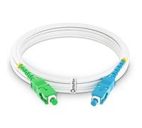 Ca¿ble Fibre Optique Freebox - 2m - Renforce¿e avec Blindage Kevlar - Rallonge/Jarretiere Fibre Optique - SC APC vers SC UPC - Garantie 10 Ans.[T1486]