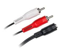 CÃ¢ble Jack 3,5 mm femelle / 2 RCA mÃ¢le D2 Diffusion