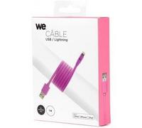 CÃ¢ble plat Apple USB/Lightning WE fushia