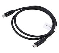 Lanberg CA-CMCM-40CU-0010-BK Câble USB C vers USB C 1 m USB 2.0 Noir Connecteurs Dorés