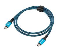 Lanberg CA-CMCM-44CU-0005-BK câble USB USB4 Gen 2x2 0,5 m USB C Noir et Bleu