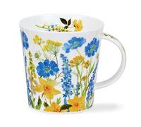 CA-COTT-BL Tasse en porcelaine anglaise Motif fleurs de chalet Bleu 0,48 l