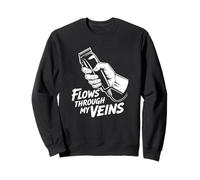 Ça coule dans Mes veines - Funny Barber Sweatshirt