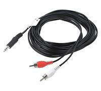CA-MJRC-10CC-0050-BK Câble Jack 3,5 mm 3 broches mâle, connecteur RCA x2 5 m ...