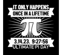 ça n'arrive qu'une fois dans une vie, le jour ultime du pi Stickers gravés 54.6x56.7cm Stickers pour vitres Blanc