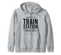 Ça Pourrait être Une journée Un Peu drôle dans Une Gare Sweat à Capuche