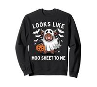 Ça Ressemble à Moo Sheet to Me Funny Cow Halloween Sweatshirt