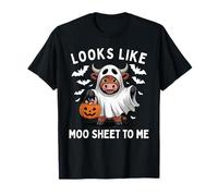 Ça Ressemble à Moo Sheet to Me Funny Cow Halloween T-Shirt