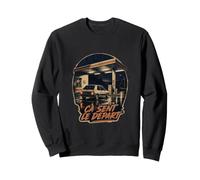 Ça Sent Le Départ - Voiture Vintage Station Service Rétro Sweatshirt