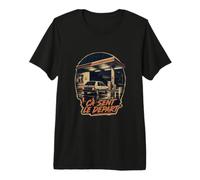 Ça Sent Le Départ - Voiture Vintage Station Service Rétro T-Shirt Haut de Gamme