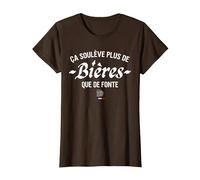 Ça Soulève Plus De Bières Que De Fonte T-Shirt, Femme, Marron, S