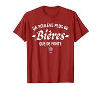 Ça Soulève Plus De Bières Que De Fonte T-Shirt, Homme, Canneberge, L