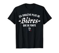 Ça Soulève Plus De Bières Que De Fonte T-Shirt, Homme, Noir, 3XL