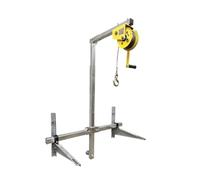 CA Treuil de Levage Outil de levage de climatisation 10/25m, support de grue pliable, assemblage de treuil manuel, Machine de conditionnement Grues d'atelier(Folding side 25M)