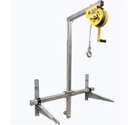 CA Treuil de Levage Outil de levage de climatisation, support de grue pliable, assemblage de treuil manuel, Machine de conditionnement, 10/25m Grues d'atelier(Folding side 25M)