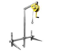 CA Treuil de Levage Support de levage de climatiseur de grue pliable, Machine légère, outil aérien, poulie, manivelle Palans manuels à chaînes(Regular 10M)