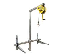 CA Treuil de Levage Support de levage de grue pliant 10/15/20m, Machine Portable, assemblage de treuil manuel, outil de climatisation Grues d'atelier(Folding style,25m winch)