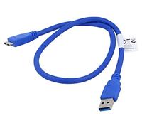 Lanberg Câble USB CA-US3M-10CC-0005-B Micro-USB A / USB A 0,5 m Bleu