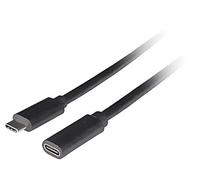 CA-USBE-20CC-0015-BK Câble USB 3.1 Gen 1 USB C socle,USB C prise doré 1,5m noir LANBERG