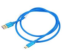 Lanberg Câble USB 2.0 Type C vers Type A mâle 1 m tressé bleu