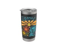 Ça va bien avec mon âme, Christian Coastal Summer Vibes Gobelet isotherme en acier inoxydable double paroi