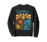 Ça va Bien avec Mon âme, Christian Coastal Summer Vibes Sweatshirt