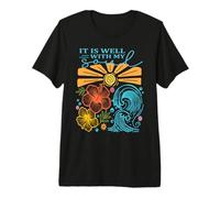 Ça va Bien avec Mon âme, Christian Coastal Summer Vibes T-Shirt Haut de Gamme