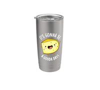 Ça va être un jeu de mots au fromage amusant pour le Gouda Day Gobelet isotherme en acier inoxydable double paroi