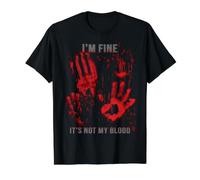 Ça Va Pas Mon Sang Shirt Zombie Empreinte Sanglante Horreur T-Shirt Graphique avec Valeur