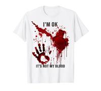 Ça Va Pas Mon Sang Shirt Zombie Empreinte Sanglante T-Shirt Graphique avec Valeur, Homme, Blanc, S