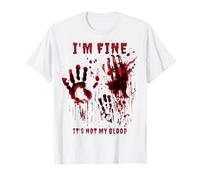 Ça va shirt Pas mon sang Éclaboussures sang Main Tache T-Shirt