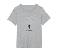 Ça Vaut Le Coup d'être cherché : il a quitté Les 99 pour me trouver Shepherd T-Shirt, Femme Grandes Tailles, Gris Chiné, 4X