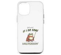 Ça vous dérange si je fais une lollygaggin' Funny Frog in Red Cape Coque pour iPhone 12/12 Pro