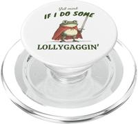 Ça vous dérange si je fais une lollygaggin' Funny Frog in Red Cape PopSockets PopGrip pour MagSafe
