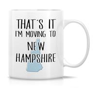 Ça Y Est, Je Déménage Dans Le New Hampshire ! Bonjour À Granite State ! Tasse Élégantes Mug Jolis Tasse À Café Pour Boissons Chaudes Chocolat Chaud Espresso 330Ml