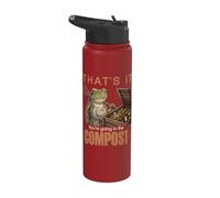Ça y est, tu vas dans le compost, une drôle de grenouille de jardinage Stainless Steel Insulated Water Bottle