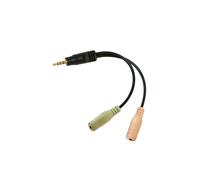CA0021 Câble Jacka 3,5mm 4pin Mâle, Jack 3,5mm, 3pin, Femelle x2 LOGILINK
