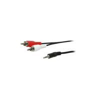 CA1043 Câble Jack 3,5mm Mâle,Mâle RCA x2 5m Couleur : Noir LOGILINK