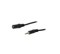 CA1055 Câble Jack 3,5mm Femelle, Jack 3,5mm Mâle 5m Noir LOGILINK